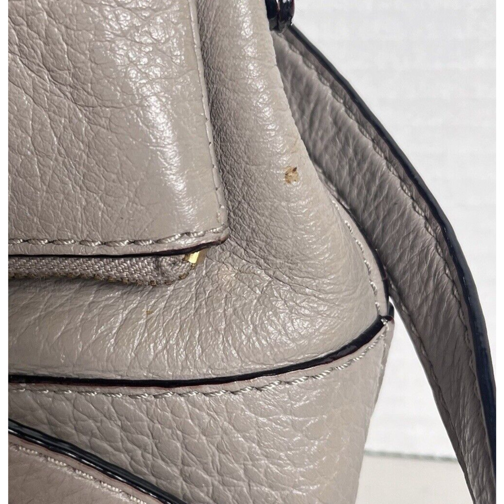 Kate Spade Leila Women's Grey Pebbled Leather Zip Crossbody Purse W/Tassel - Picture 16 of 16